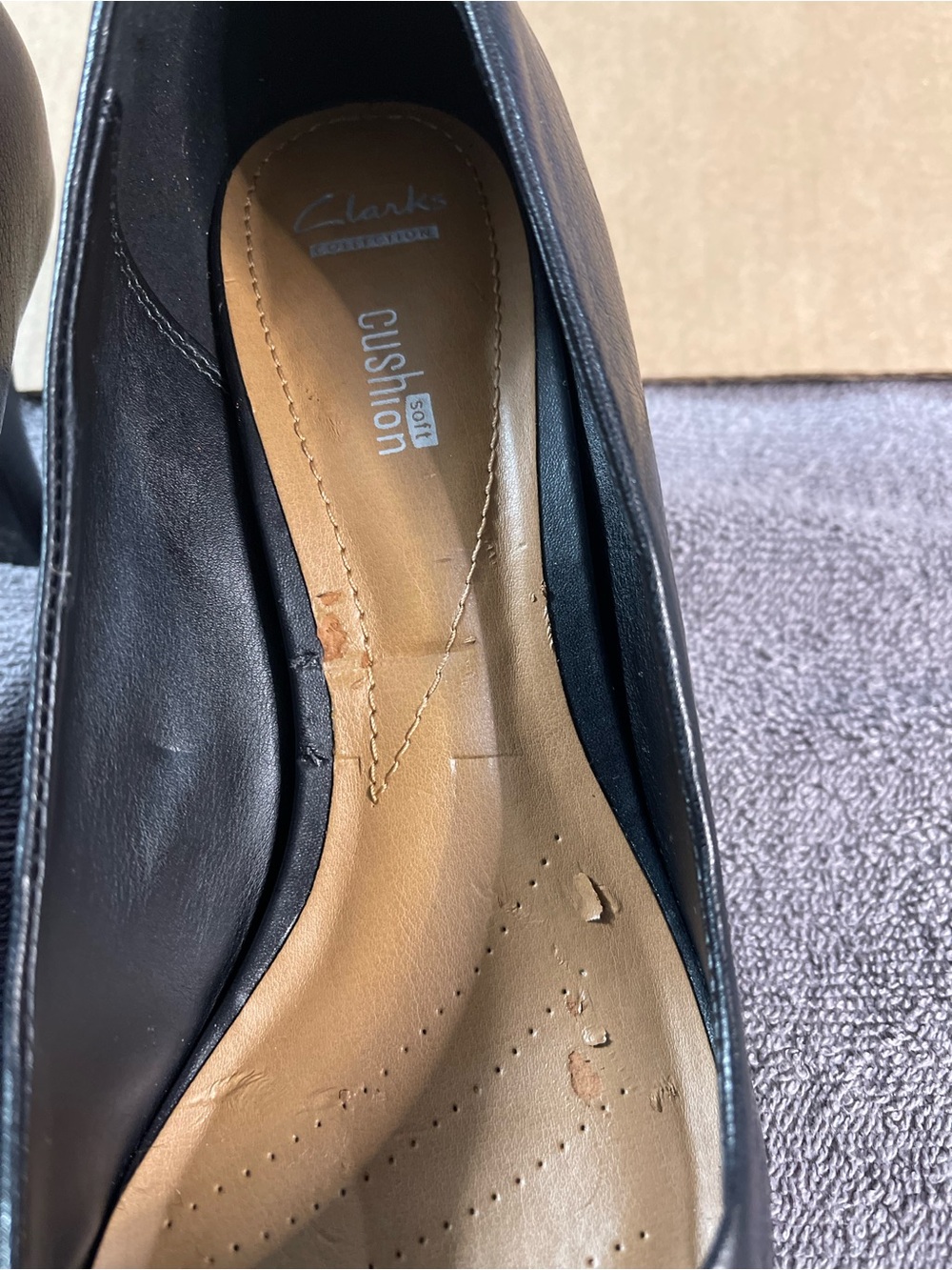 Clarks Black Leather Women's Pump Heels - Picture 4 of 14